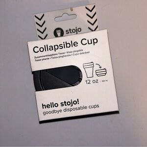 Stojo Dark Gray Collapsible Reusable Cup, 12 oz